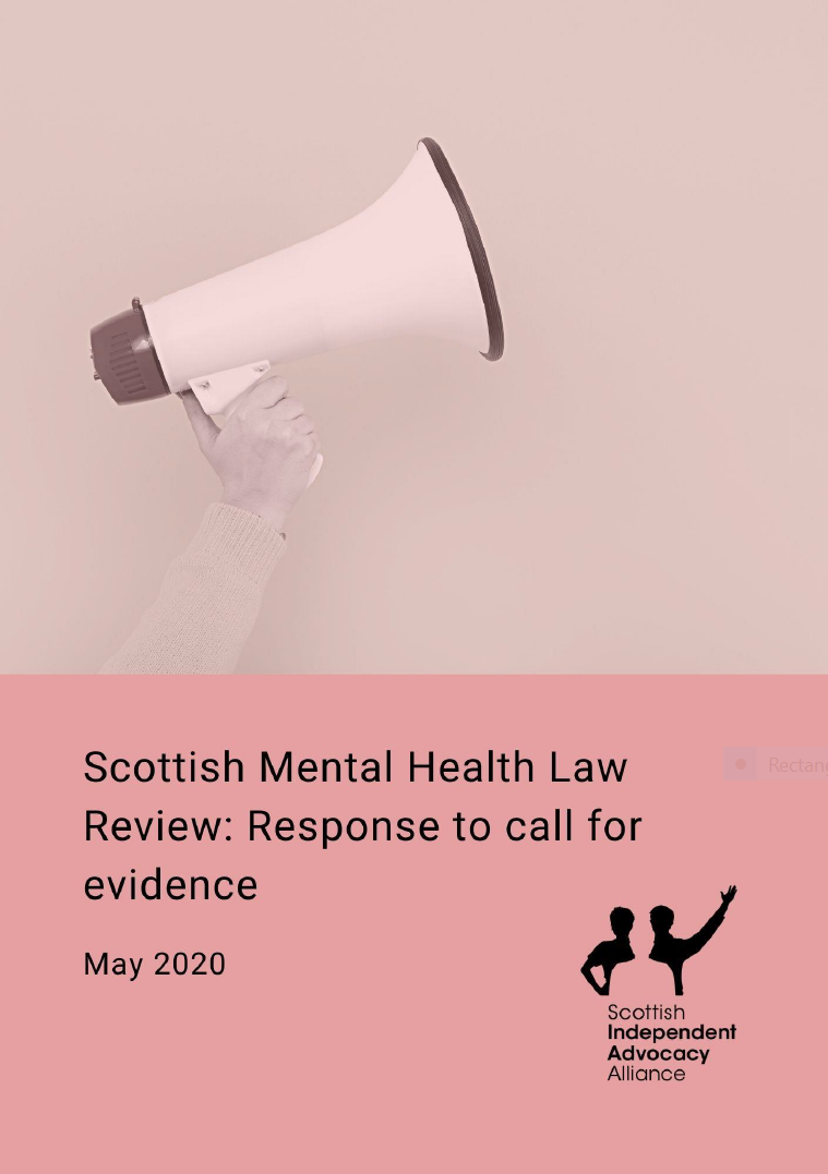 SIAA Submission of Evidence Scottish Mental Health Review Scottish