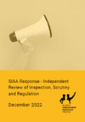 SIAA Response - Independent Review of Inspection, Scrutiny and Regulation