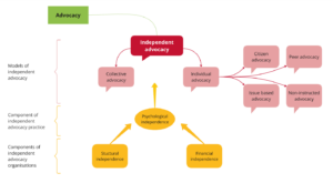 Independent advocacy Components and models diagram